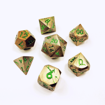 16mm Infinity Ore Dwarven Metal® Gold w/Green 7 pc set